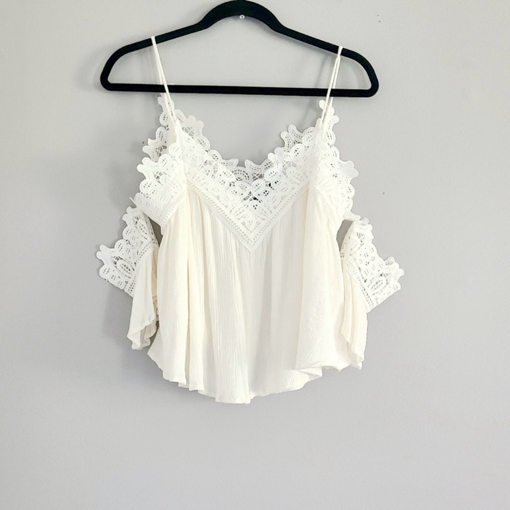 Lulu's White Lace Detail Camisole